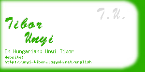 tibor unyi business card